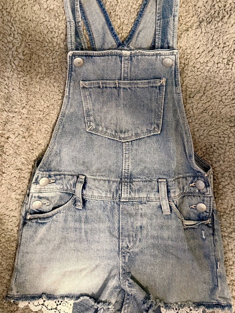 Old Navy Girls Light Blue Denim Shortalls